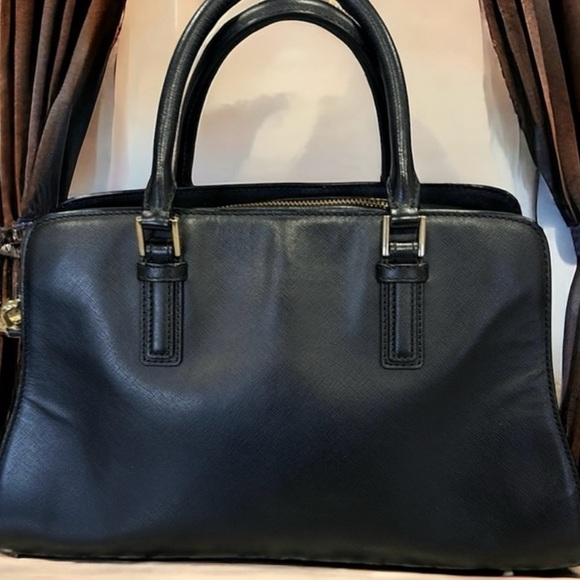 Tory Burch Mini Black Leather Robinson Dome Satchel LIKE NEW - Picture 2 of 8